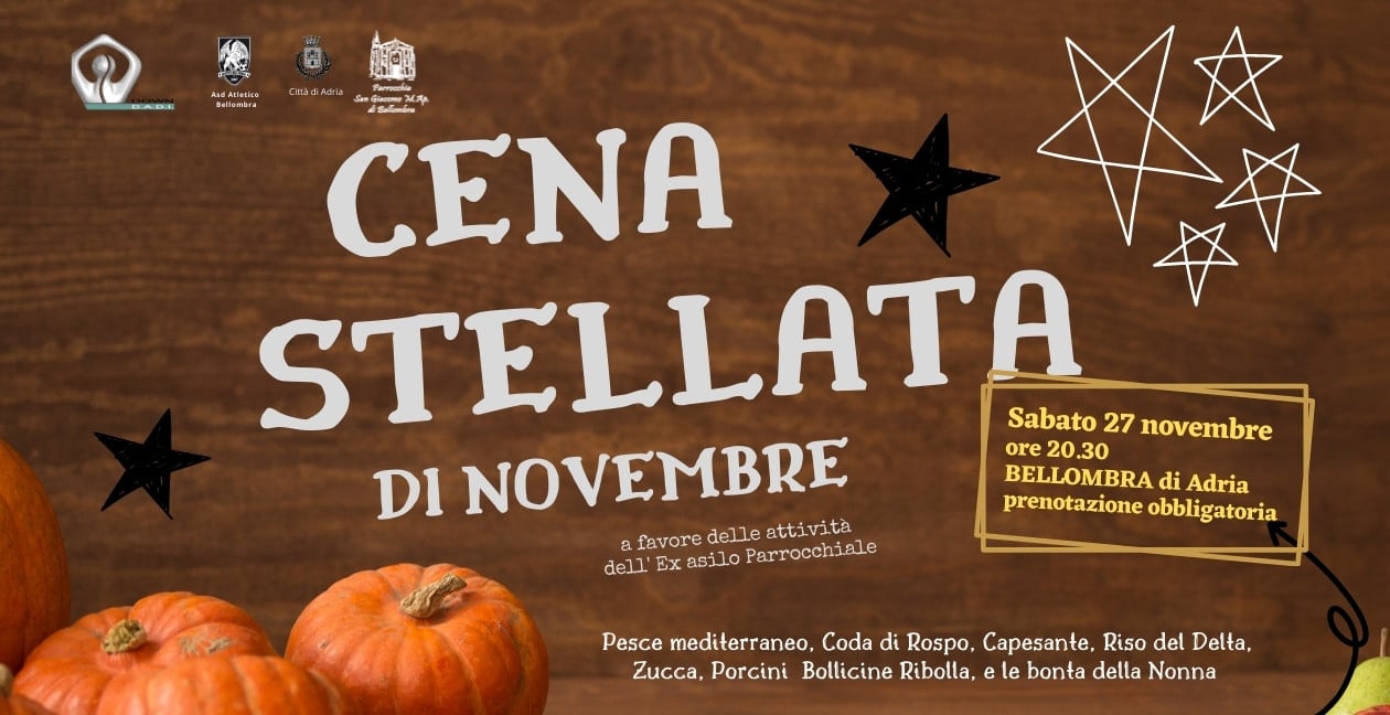 Cena stellata di novembre Bellombra