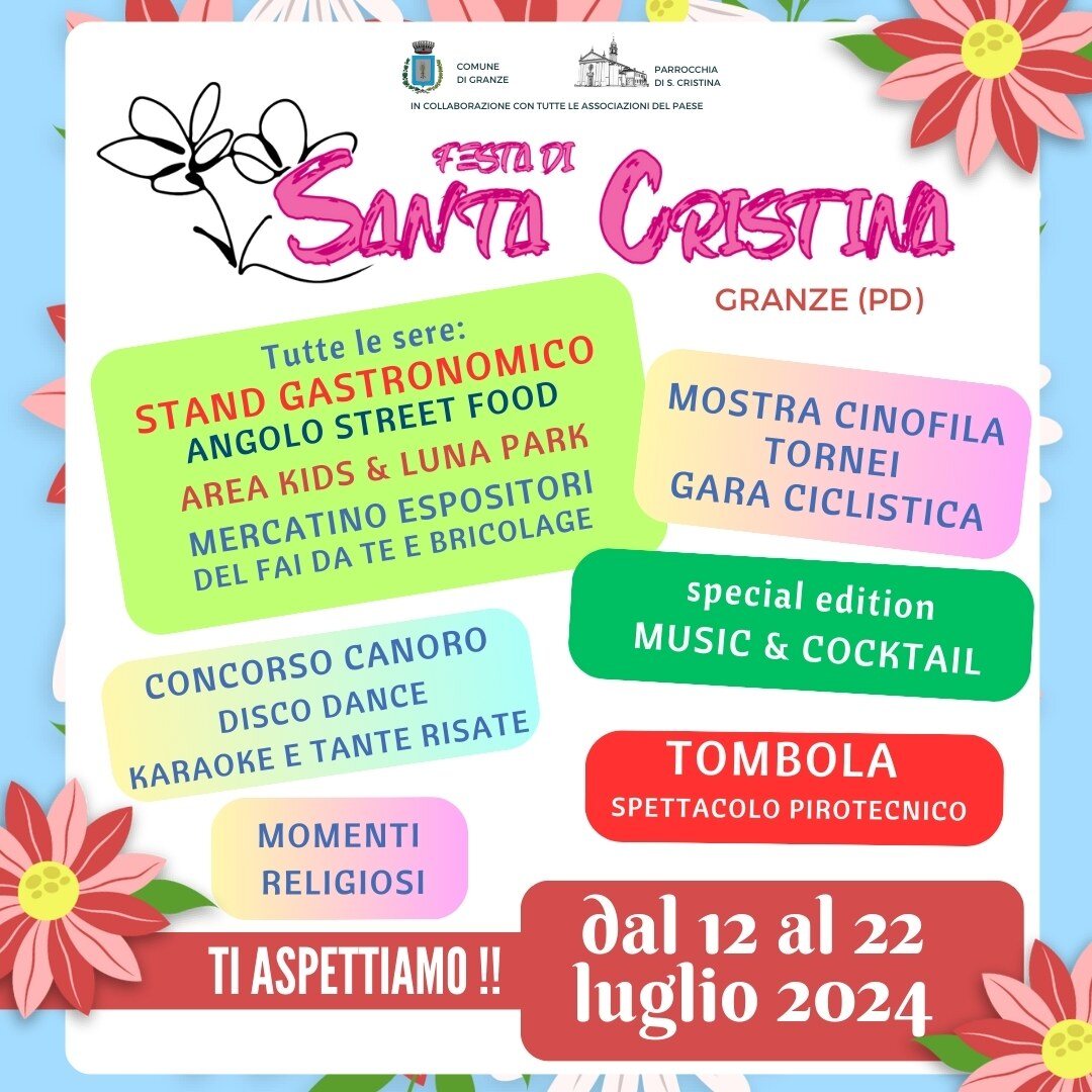 Festa di santa Cristina 2024