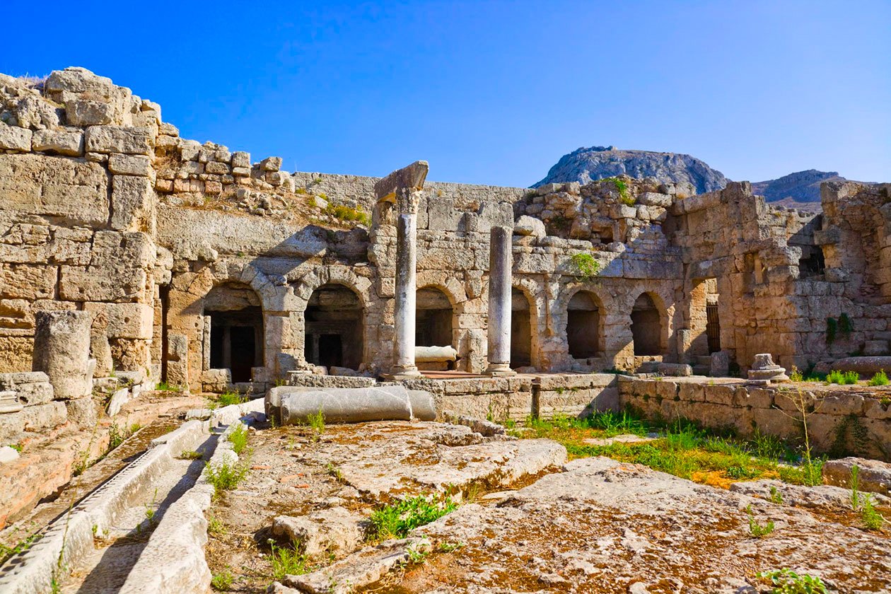 Le rovine di Corinto, Grecia