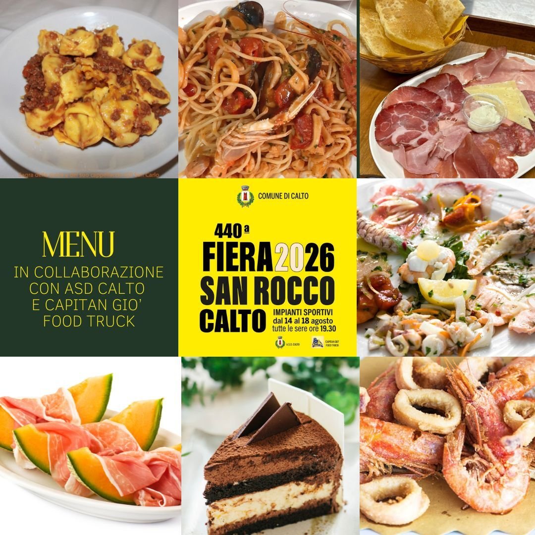 MENU FIERA SAN ROCCO 2026