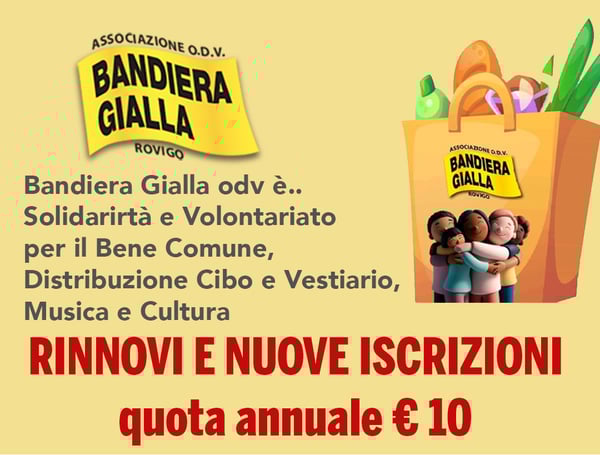 bandiera gialla tessera rinnovi 2026