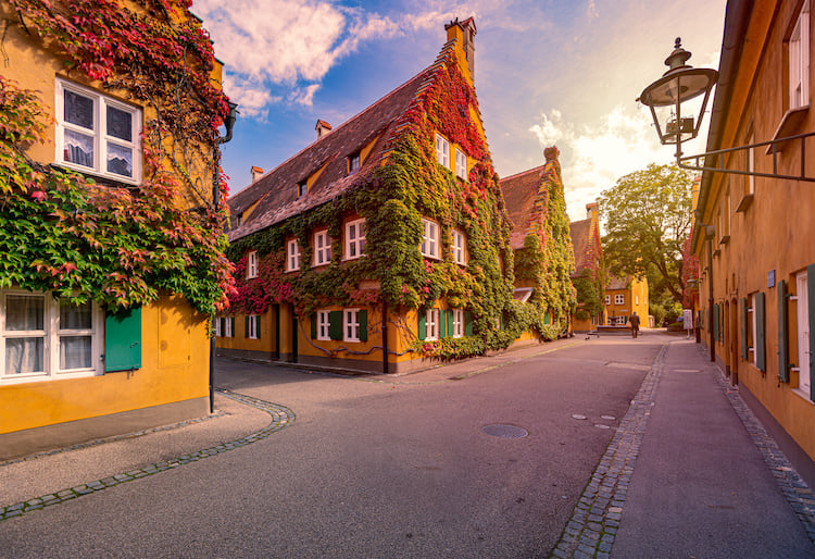 Quartiere FUGGEREI in centro ad Augusta  ROMANTISCHE STRASSE FULVIA TOUR