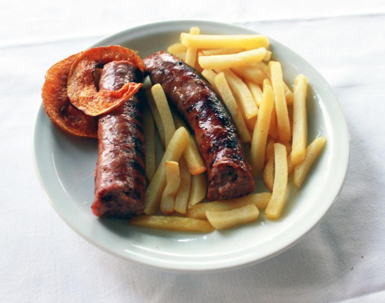 salsiccia patatine zucca fritte