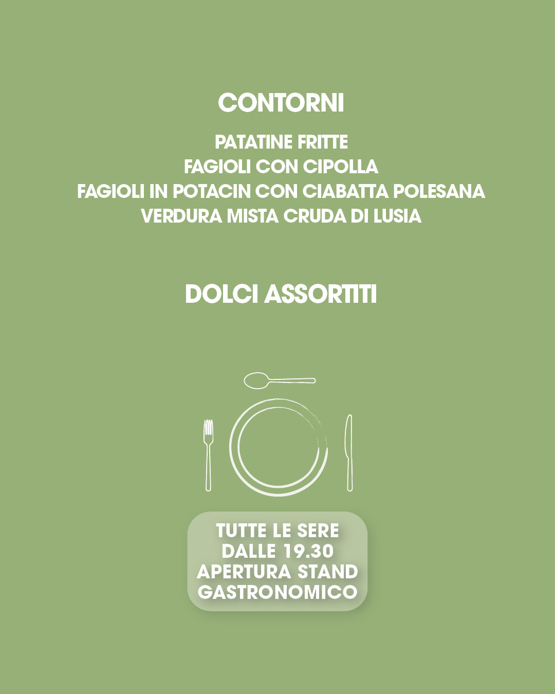 Contorni dolci FIERA di LUSIA
