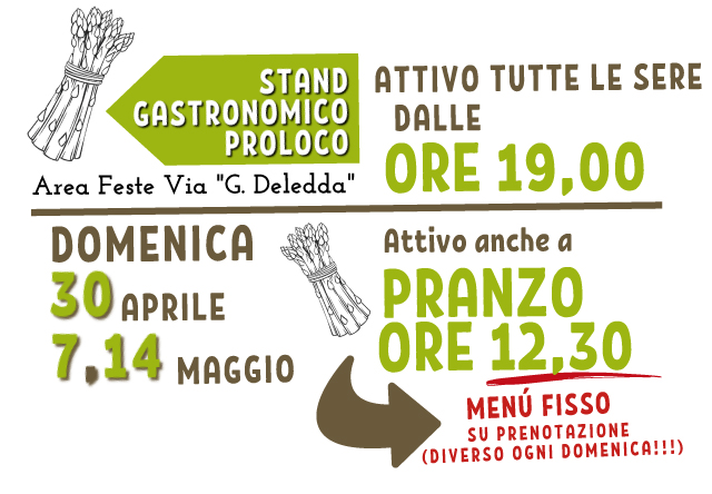 ORARI-STAND-TRIBANO-ASPARAGO ORARI-STAND-TRIBANO-ASPARAGO