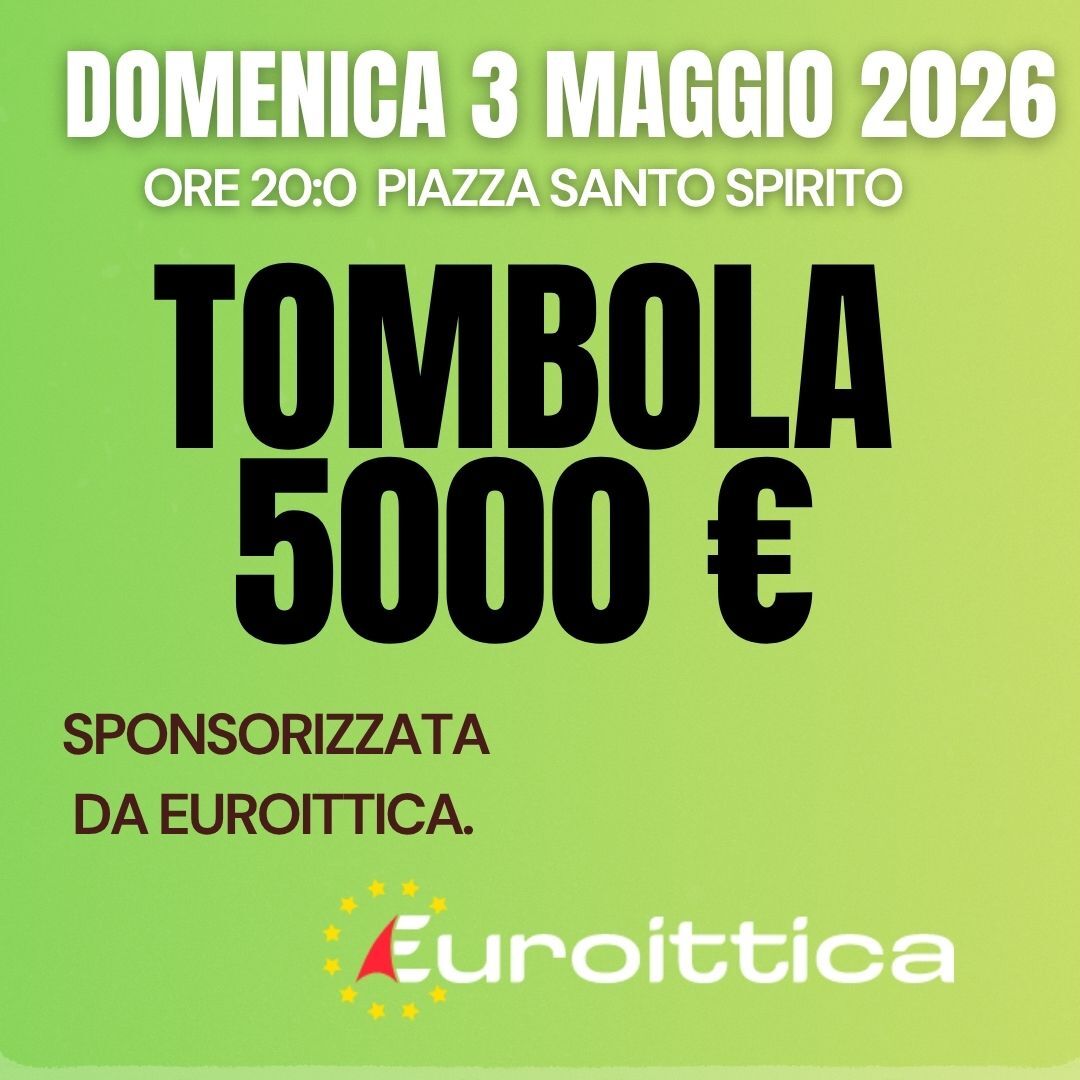 3 maggio TOmbola