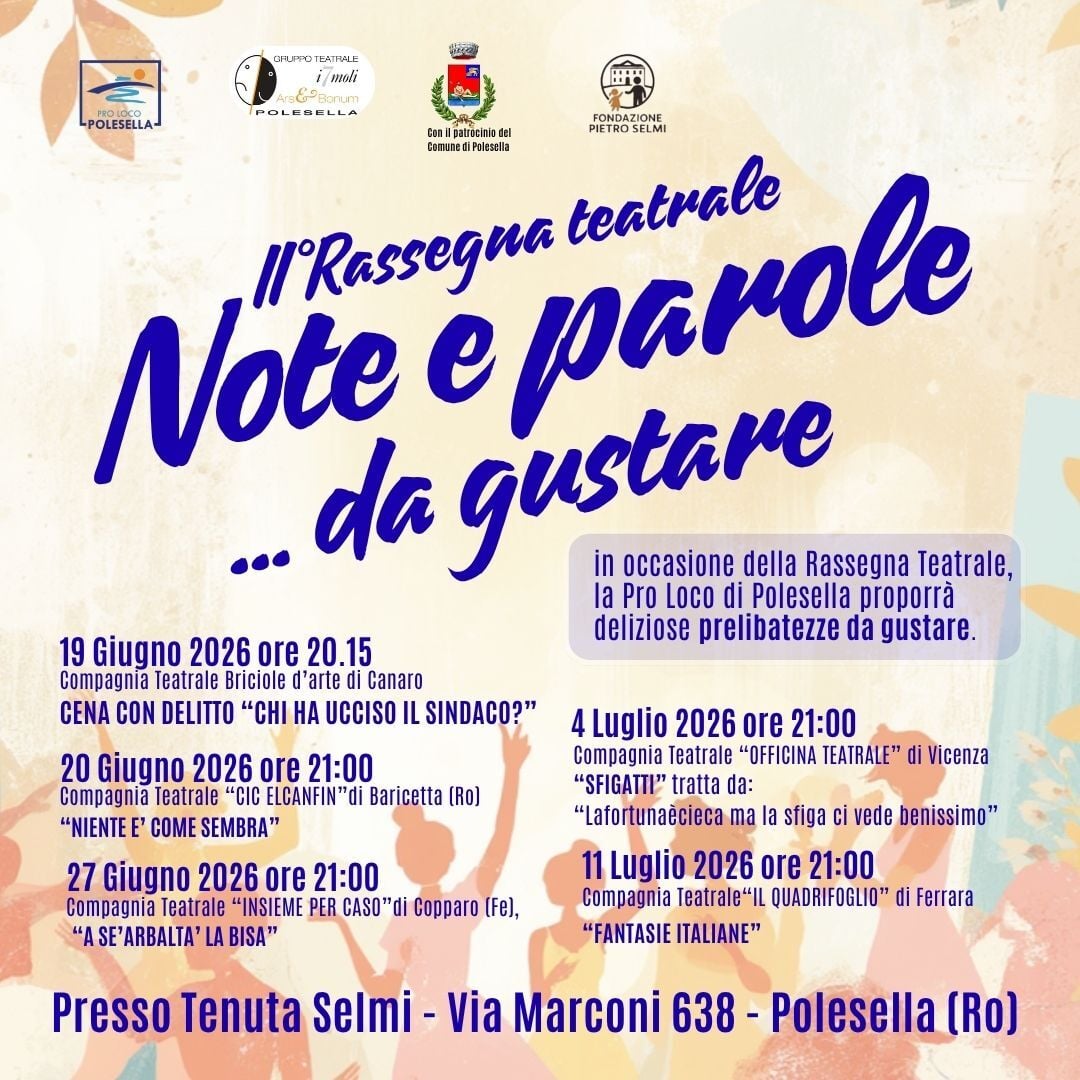 Note e parole da gustare insieme.pro loco polesella1080 x 1080 px)
